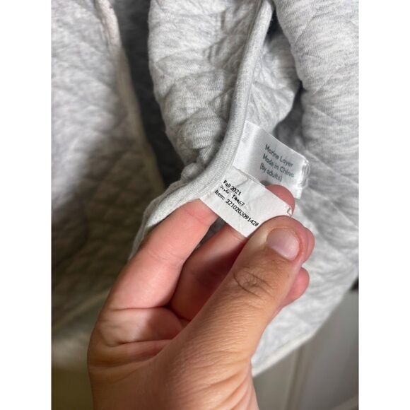 Marine Layer Coatigan Quilted Jacket Blazer Size XS Light Gray Loungewear Cozy - Picture 6 of 6